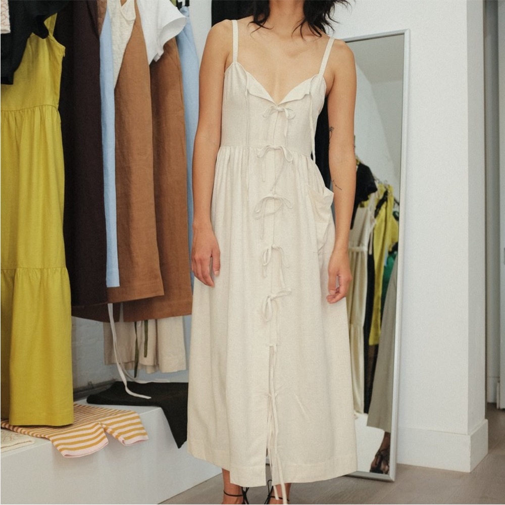 Ajaie Alaie candor dress Midi Bows Beige XS
